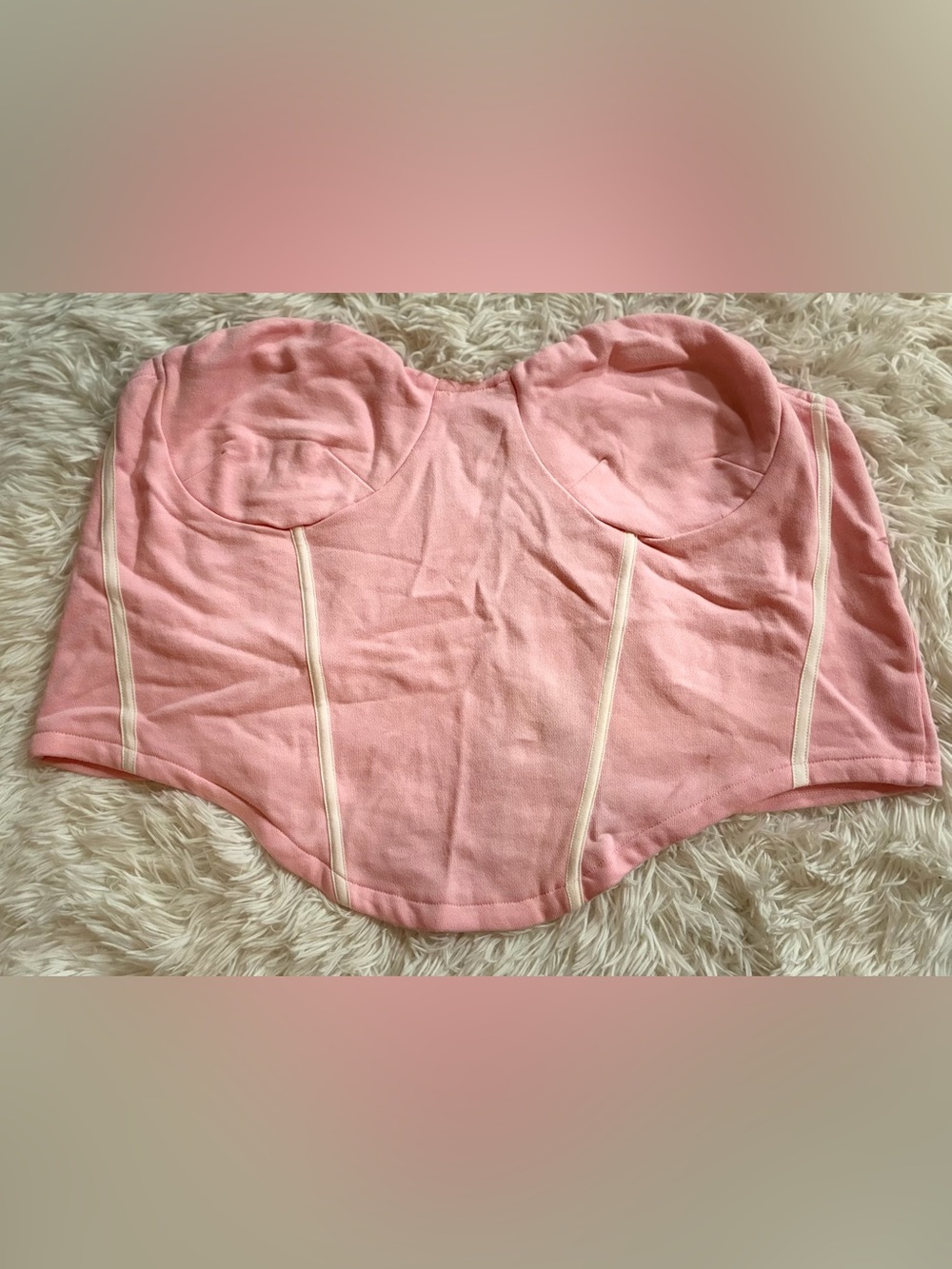 NEW Fashion Nova Barbiecore Coquette Strapless Bustier Corset Tube Top Pink 3X